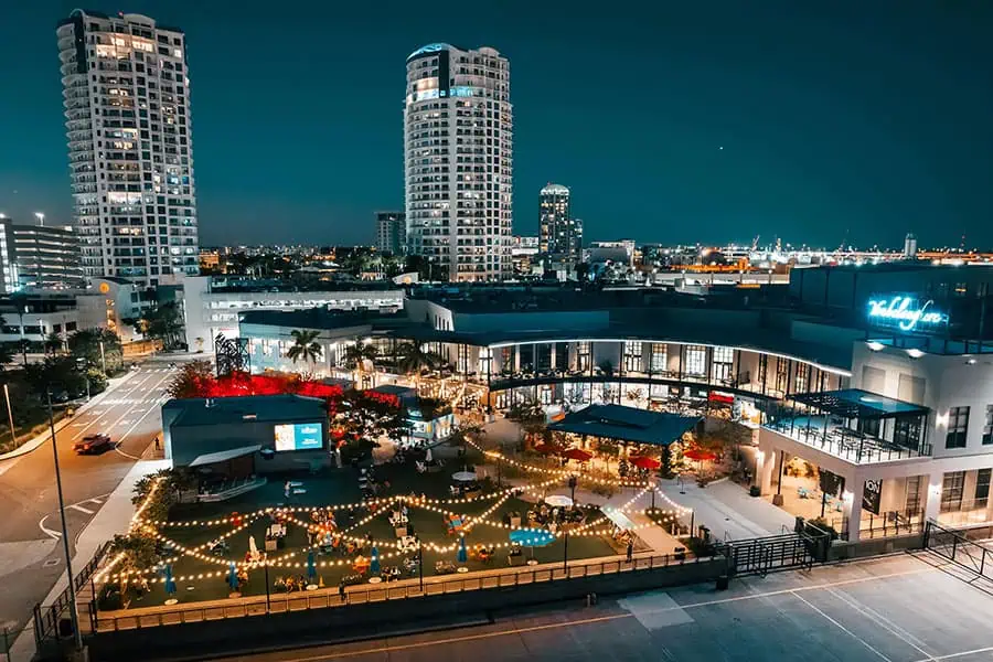 Sparkman Wharf in Tampa at Night