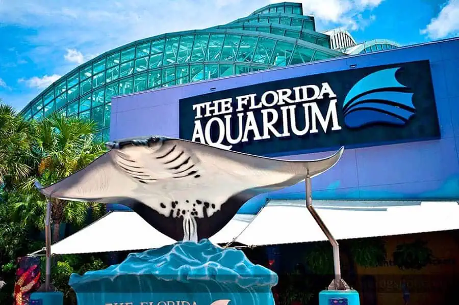 The entrance to The Florida Aquarium in Tampa, Florida